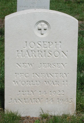 American Battle Monuments Commission profile card for Private Joseph Harrison