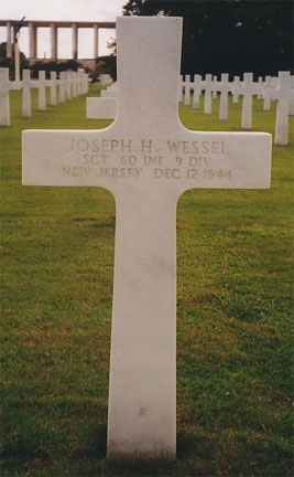 American Battle Monuments Commission profile card for Sergeant Joseph H. Wessel