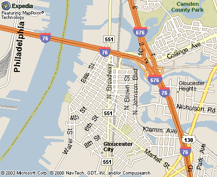 Map of Gloucester City, N.J.