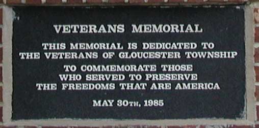 Gloucester Township, N.J. War Memorial