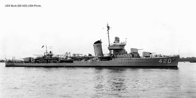 USS Buck DD-420 destroyer