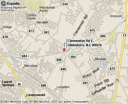 Map of Gibbsboro, N.J.