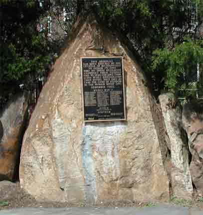 Haddonfield WWII memorial panel
