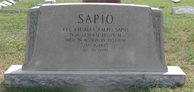 Grave of Private First Class Charles Ralph Sapio, Berlin Cemetery, Berlin, New Jersey