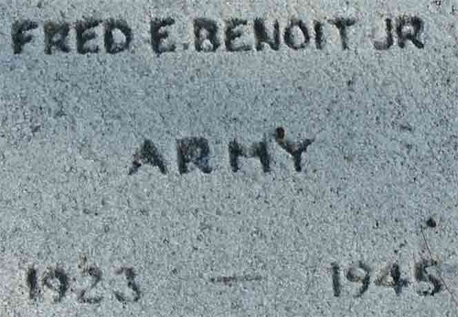 Frederick E. Benoit Jr. marker, Haddon Heights War Memorial
