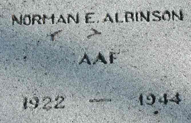 Norman E. Albinson marker, Haddon Heights War Memorial
