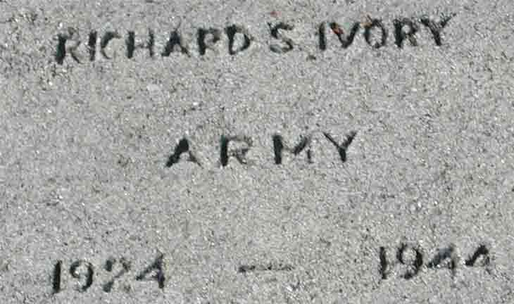 Richard S. Ivory marker, Haddon Heights War Memorial