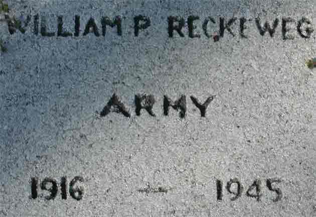 William P. Reckeweg marker, Haddon Heights War Memorial