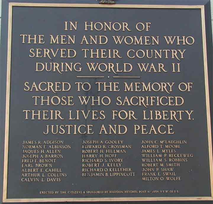 Haddon Heights, N.J. War Memorial