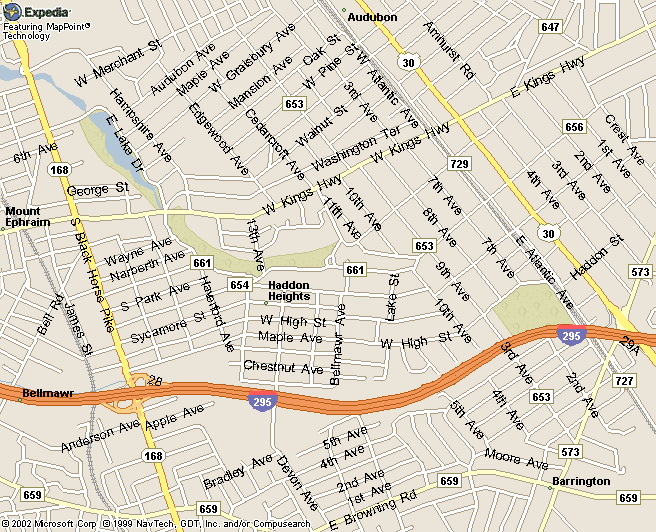 Map of Haddon Heights, N.J.