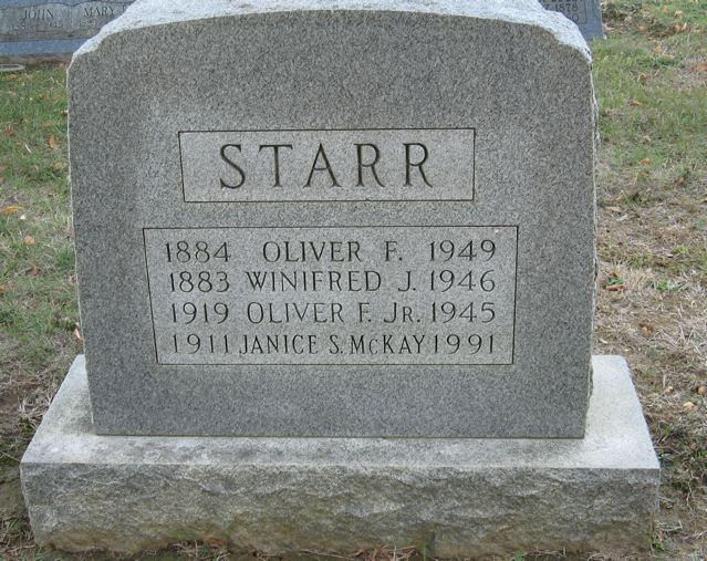 Grave of Private First Class Oliver F. Starr Jr.