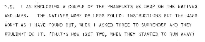 Last letter home from Captain George F. Frederick, page 3, March 22, 1944