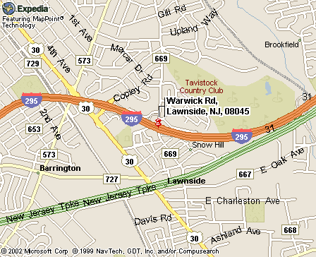 Map of Lawnside, N.J.
