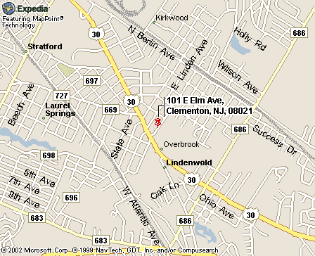 Map of Lindenwold, N.J.