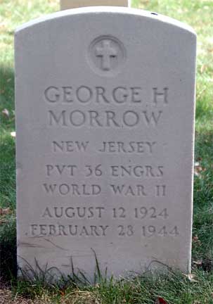 Magnolia NJ war memorial listing for George H. Morrow