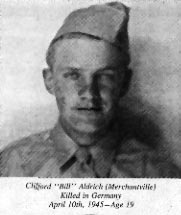 Clifford W. Aldrich, Private First Class, U.S. Army, portrait