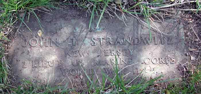 Grave marker of John Trumpy Strandwitz, Locustwood Cemetery, Cherry Hill NJ