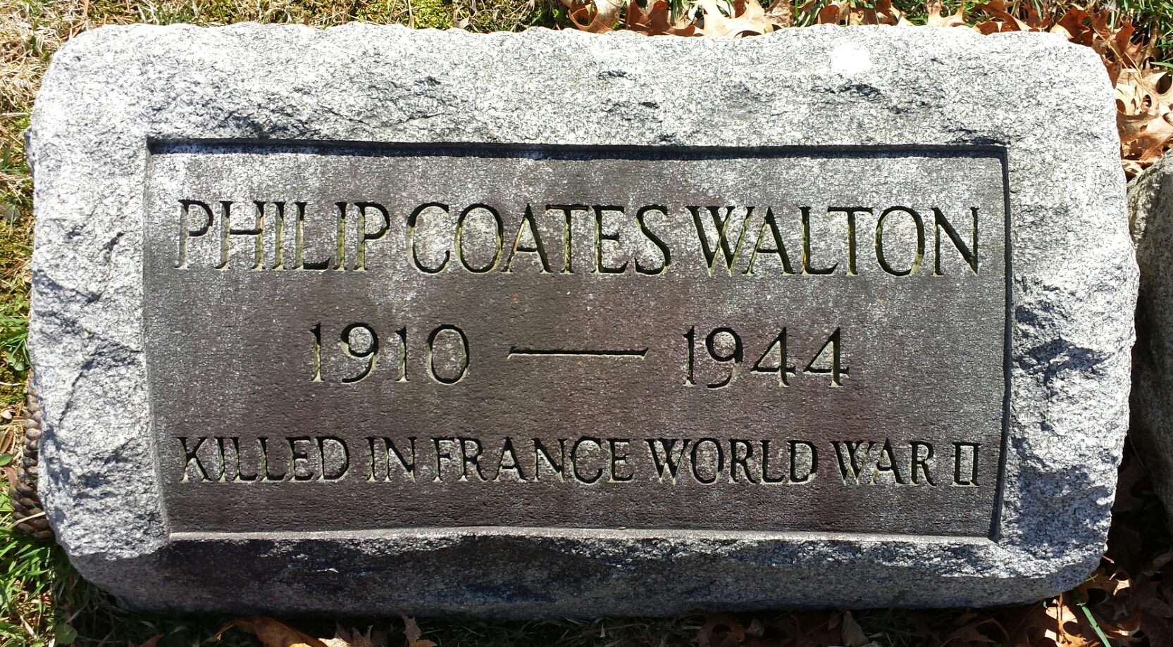 Grave marker of Philip Coates Walton, Colestown Cemetery, Cherry Hill NJ