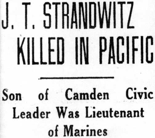John Trumpy Strandwitz, portrait, Camden Courier-Post September 24, 1942