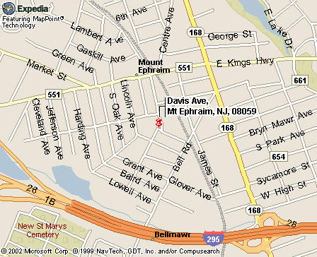 Map of Mount Ephraim, N.J.