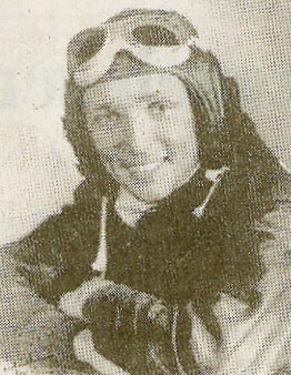 Portrait of James Wesley Dye, Jr. in aviator gear