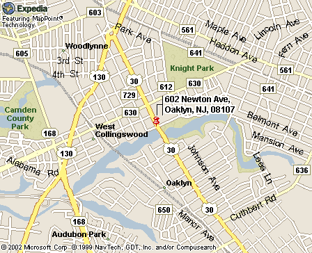 Map of Oaklyn, N.J.