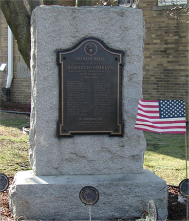 Oaklyn, N.J. World War I Memorial