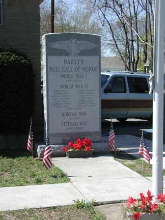 Oaklyn War Memorial panel