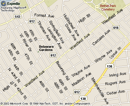 Map of Pennsauken, N.J.