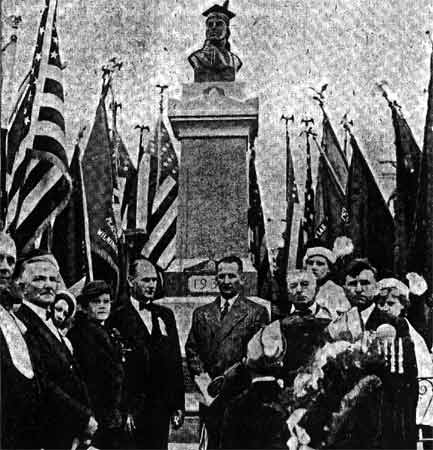 Pulaski monument dedication ceremony, Camden, 1936