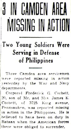 Camden Courier-Post — 3 In Camden Area Missing In Action (part 1)