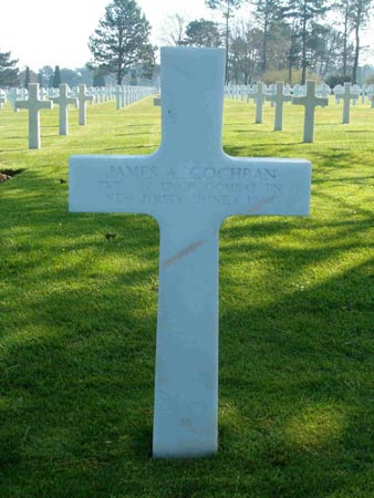 Grave of James A. Cochran Jr., Normandy American Cemetery, 2007