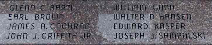 Runnemede War Memorial — names inscribed in marble