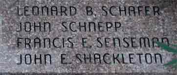 Runnemede War Memorial — names inscribed in marble