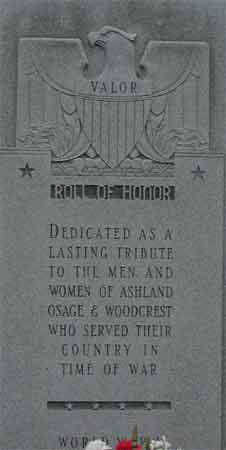 Voorhees Ashland-Osage-Woodcrest War Memorial