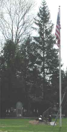 Voorhees Kirkwood WW2 War Memorial, view from the corner