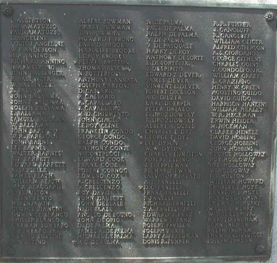 Waterford Township War Memorial, detail