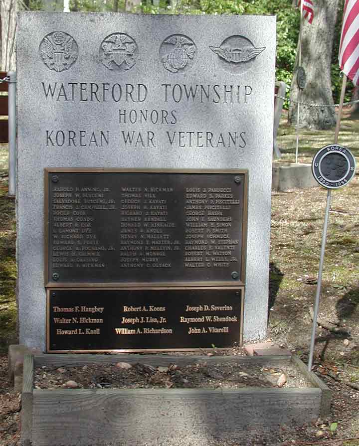 Waterford Township War Memorial, detail