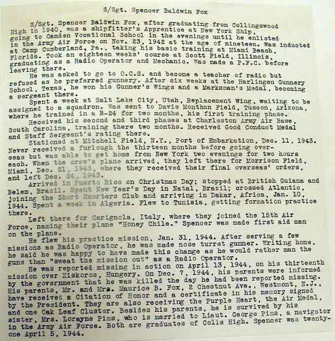 Biography of Spencer Baldwin Fox