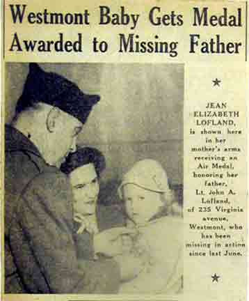 John Alfred Lofland, U.S. Army Air Forces