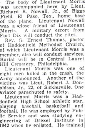 Military Funeral For Lieut. Morris (continued)