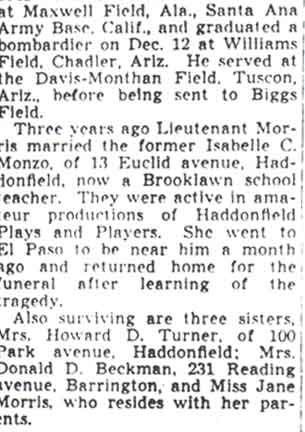 Military Funeral For Lieut. Morris (continued)