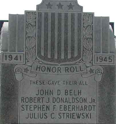 Winslow Township War Memorial, detail
