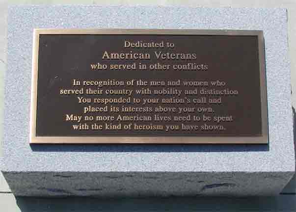 Winslow Township War Memorial, detail