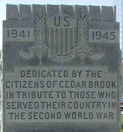Winslow Township War Memorial, detail