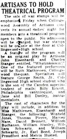 Camden Courier-Post, May 19, 1942 — George L. Smith Jr.