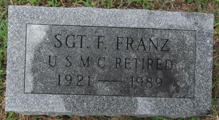 Sergeant F. Franz marker, New Camden Cemetery