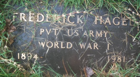 Frederick Hagel marker, New Camden Cemetery