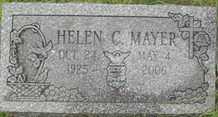 Helen C. Mayer marker, New Camden Cemetery