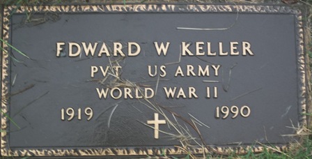 Edward W. Keller marker, New Camden Cemetery